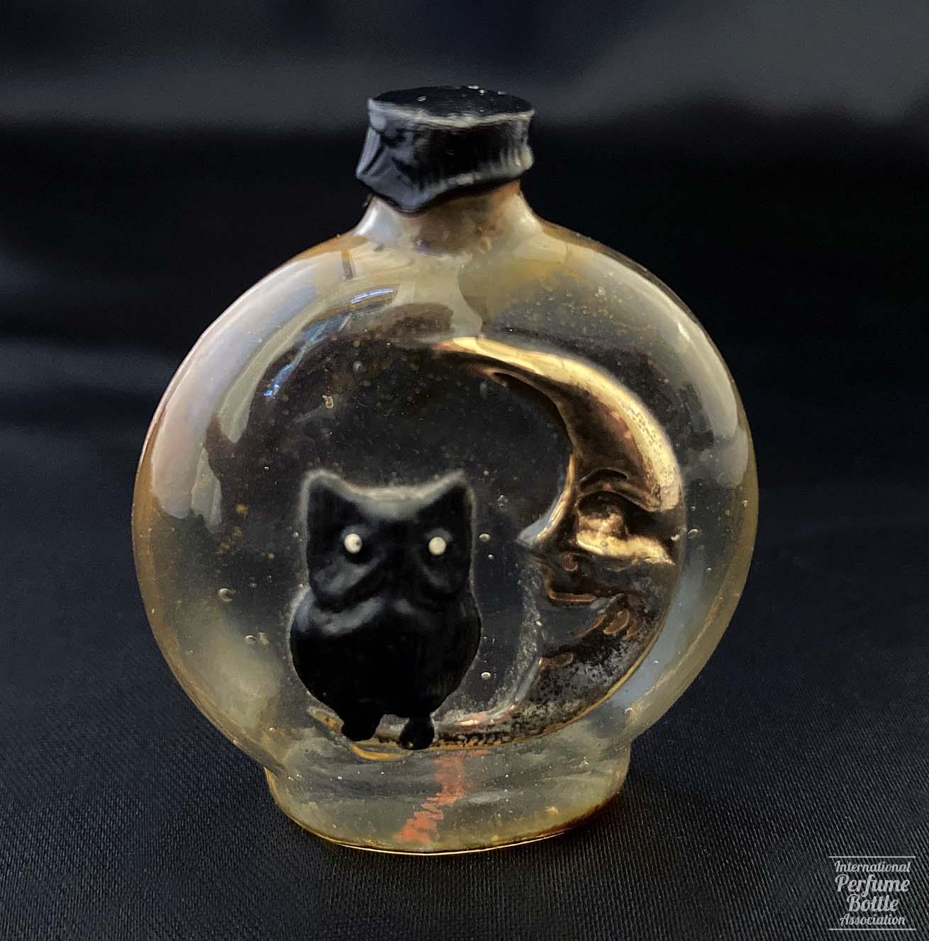 Hand Blown Owl and Moon