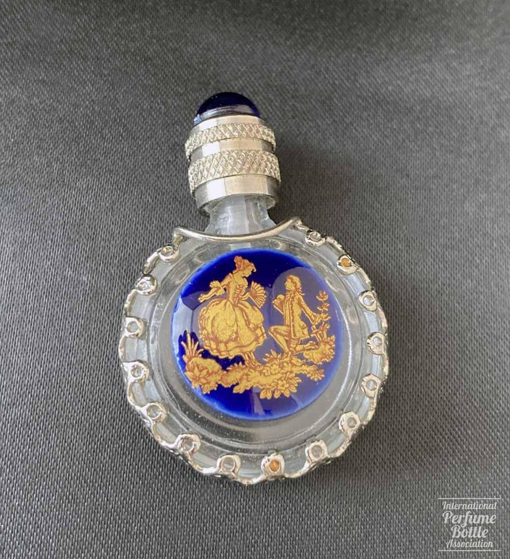 Mini Bottle With Courting Couple Medallion