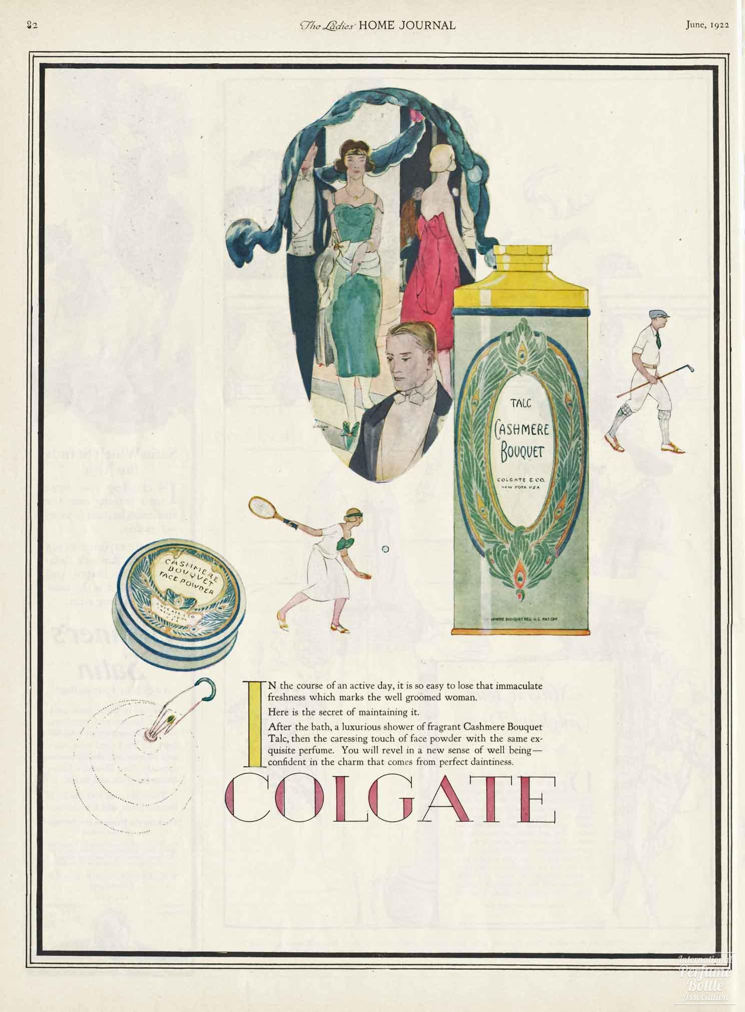 "Cashmere Bouquet" by Colgate Advertisement - 1922