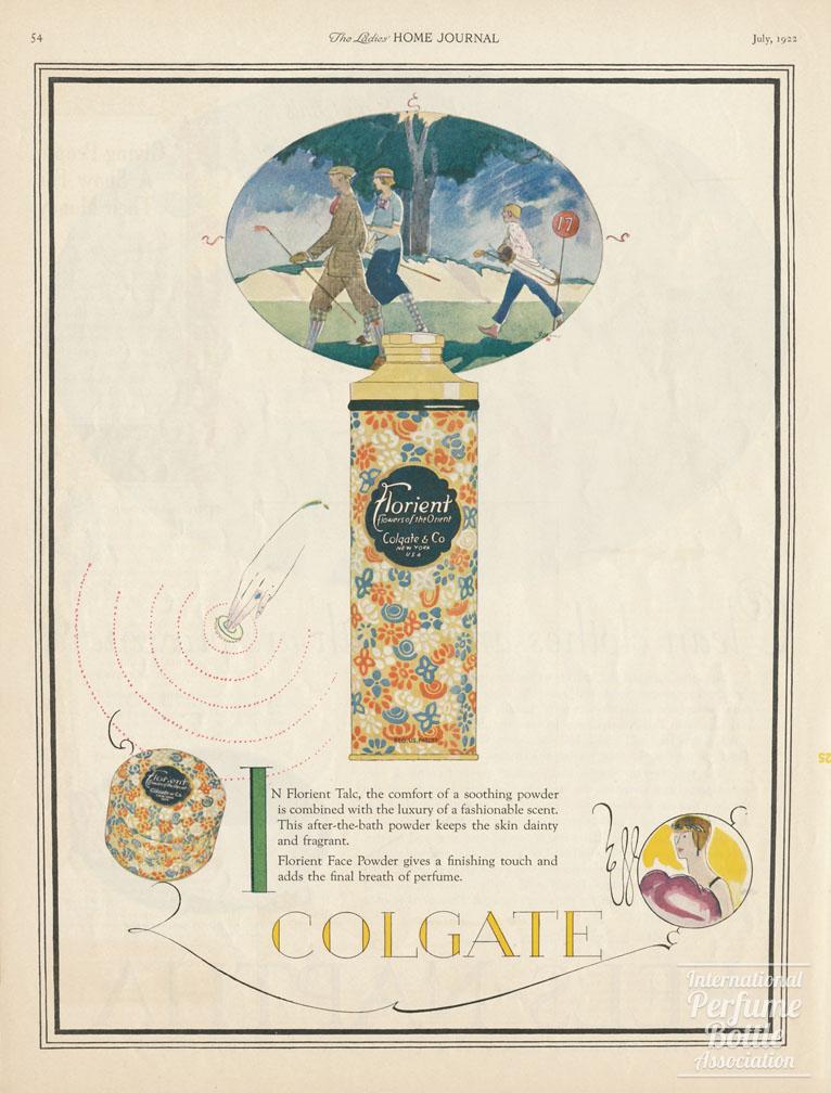 "Florient" by Colgate Advertisement - 1922