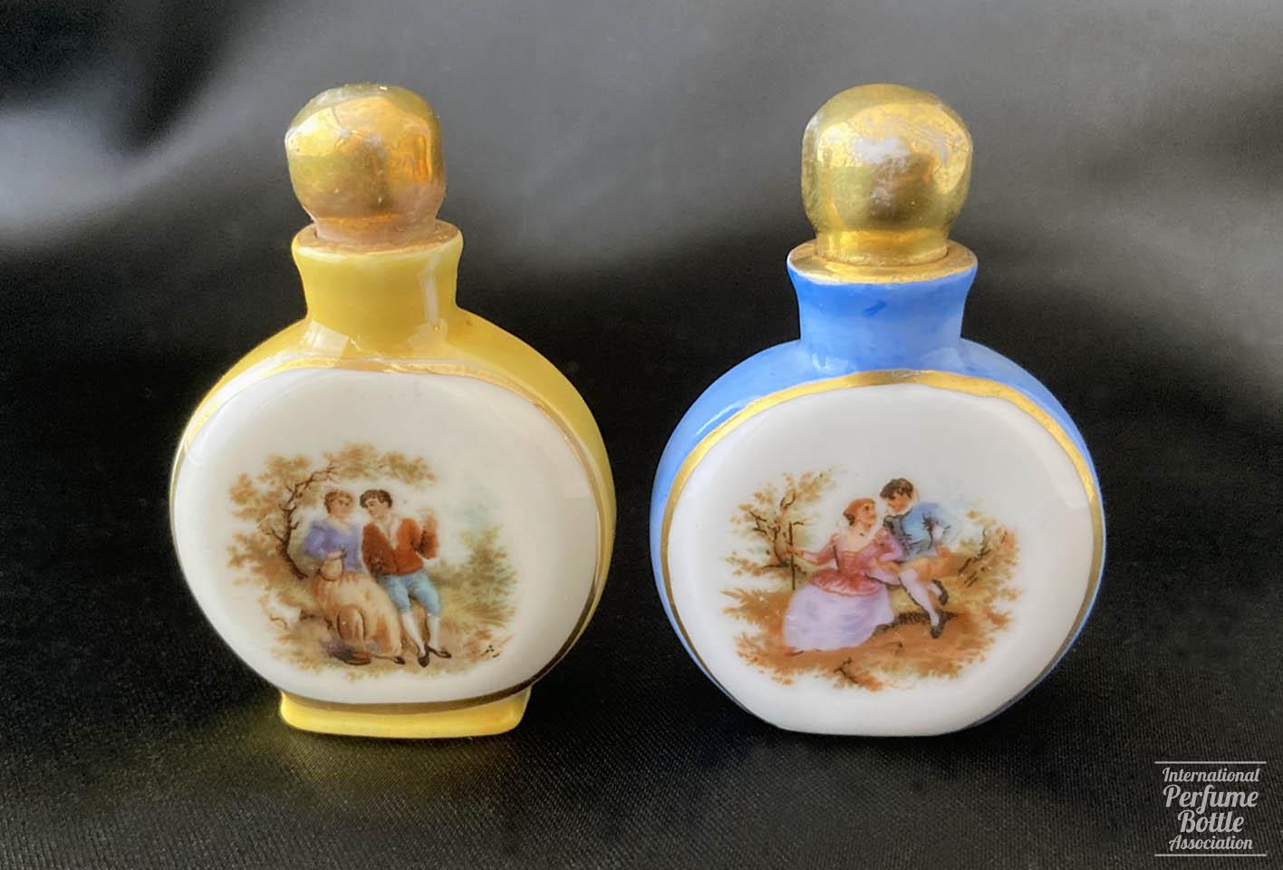 Pair of German Porcelain Bottles
