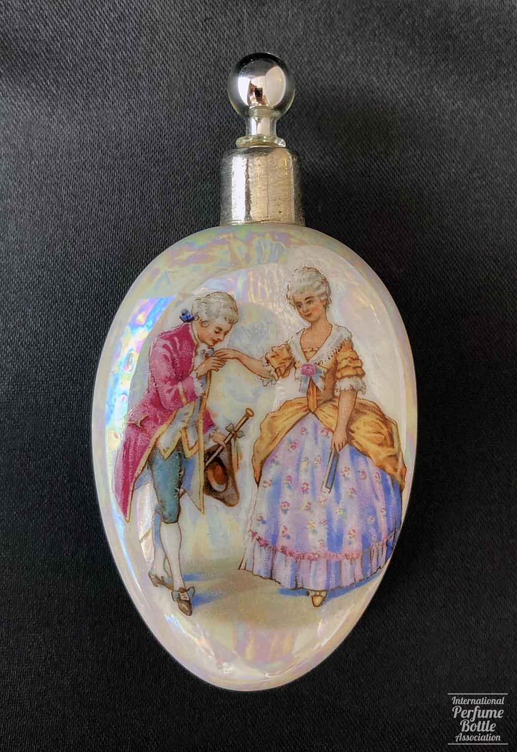 Oval Bottle With Courting Couple