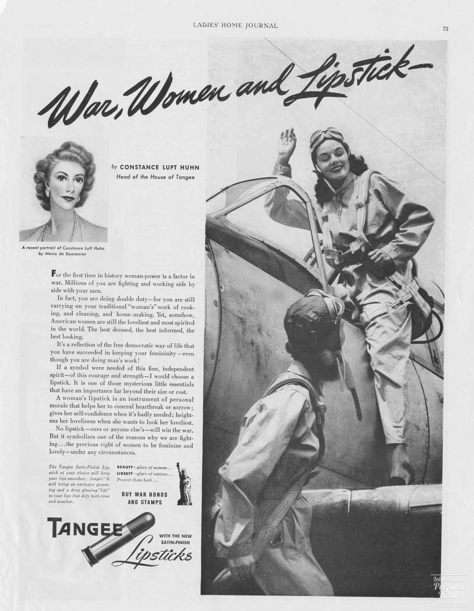 Tangee Lipsticks by George W. Luft Advertisement - 1943