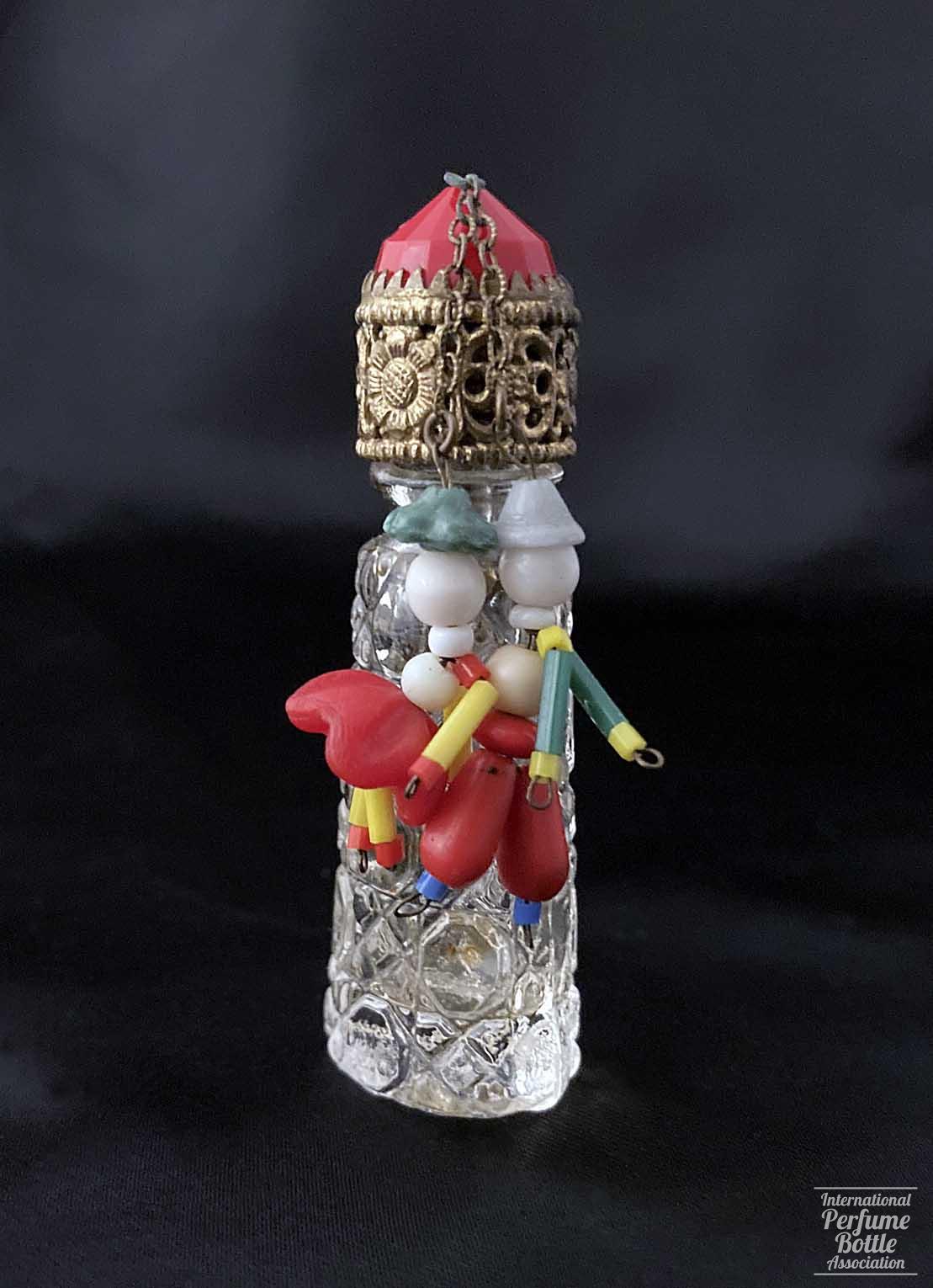 Czech Dram Bottle With People Dangles