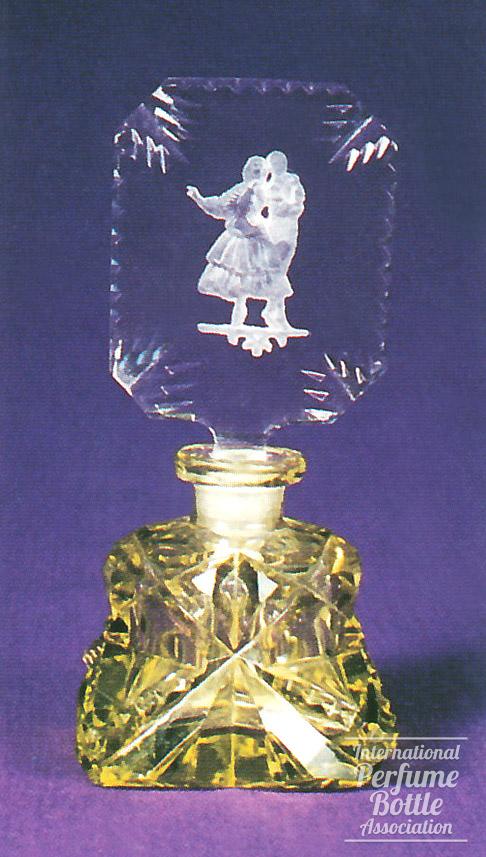 Yellow Bottle With Spanish Dancers Stopper