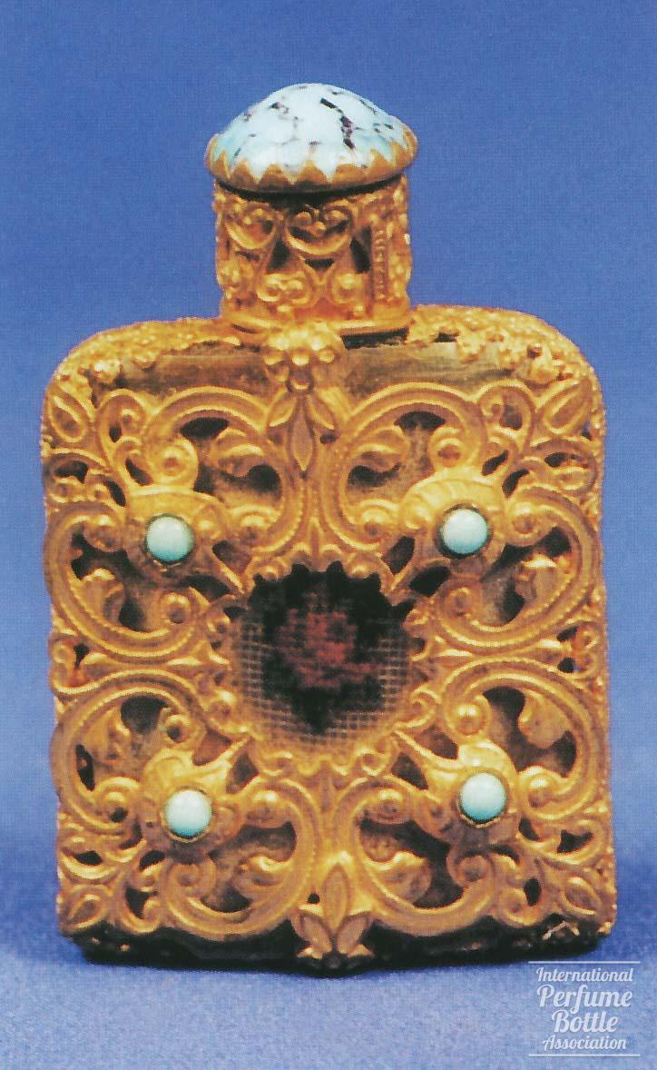 Jeweled Bottle With Turquoise Stones