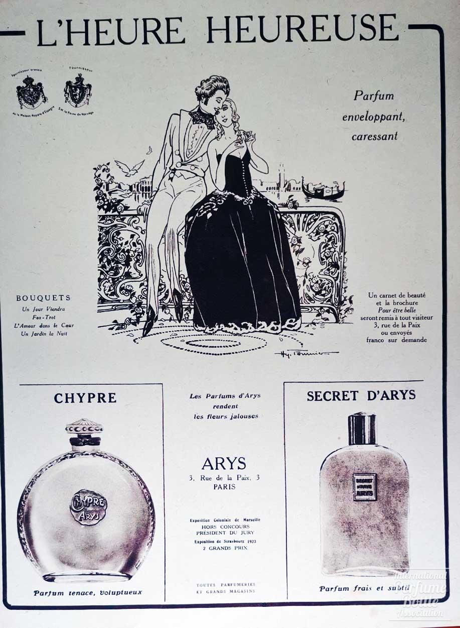"L'Heure Heureuse" by Arys Advertisement - 1924