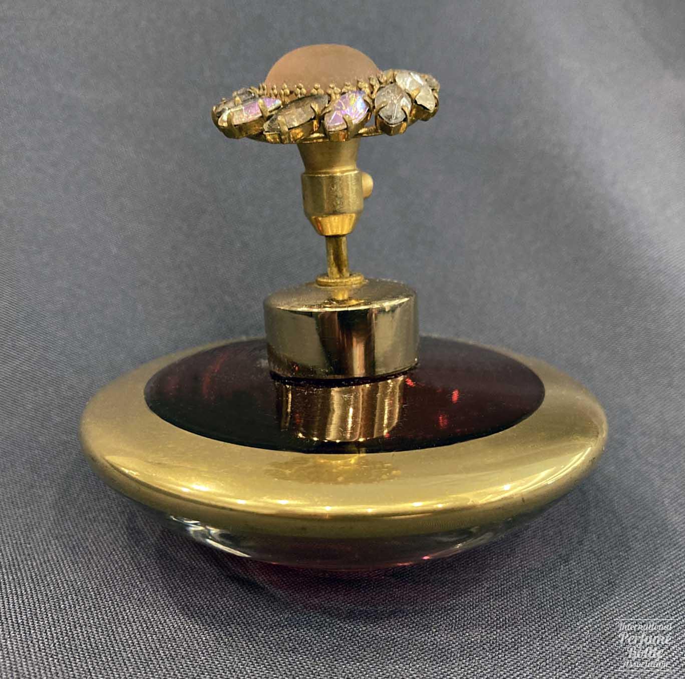 Pink and Gold Jewel Top Atomizer by DeVilbiss