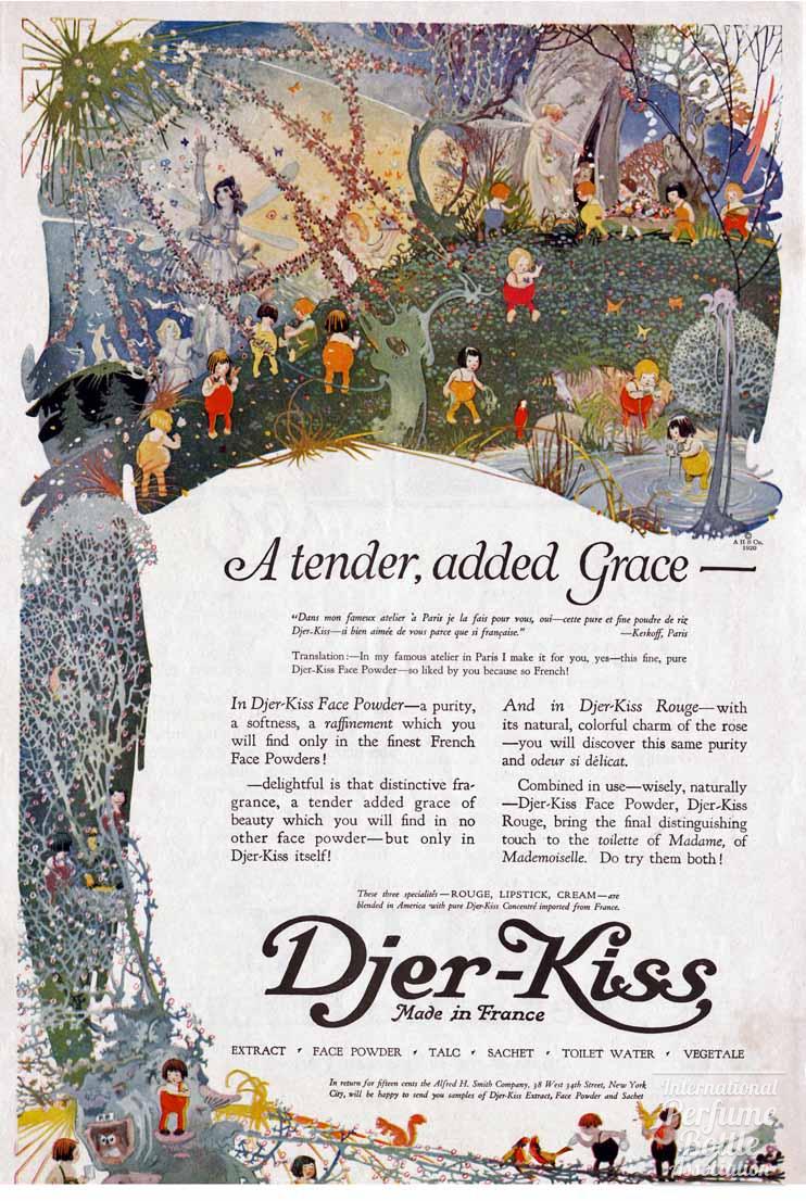 "Djer-Kiss" by Kerkoff Advertisement - 1920's