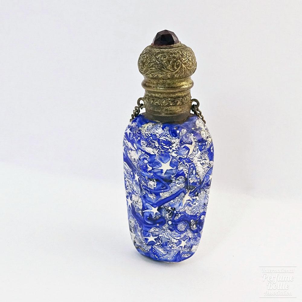 Blue Scent Bottle With Galaxies and Stars