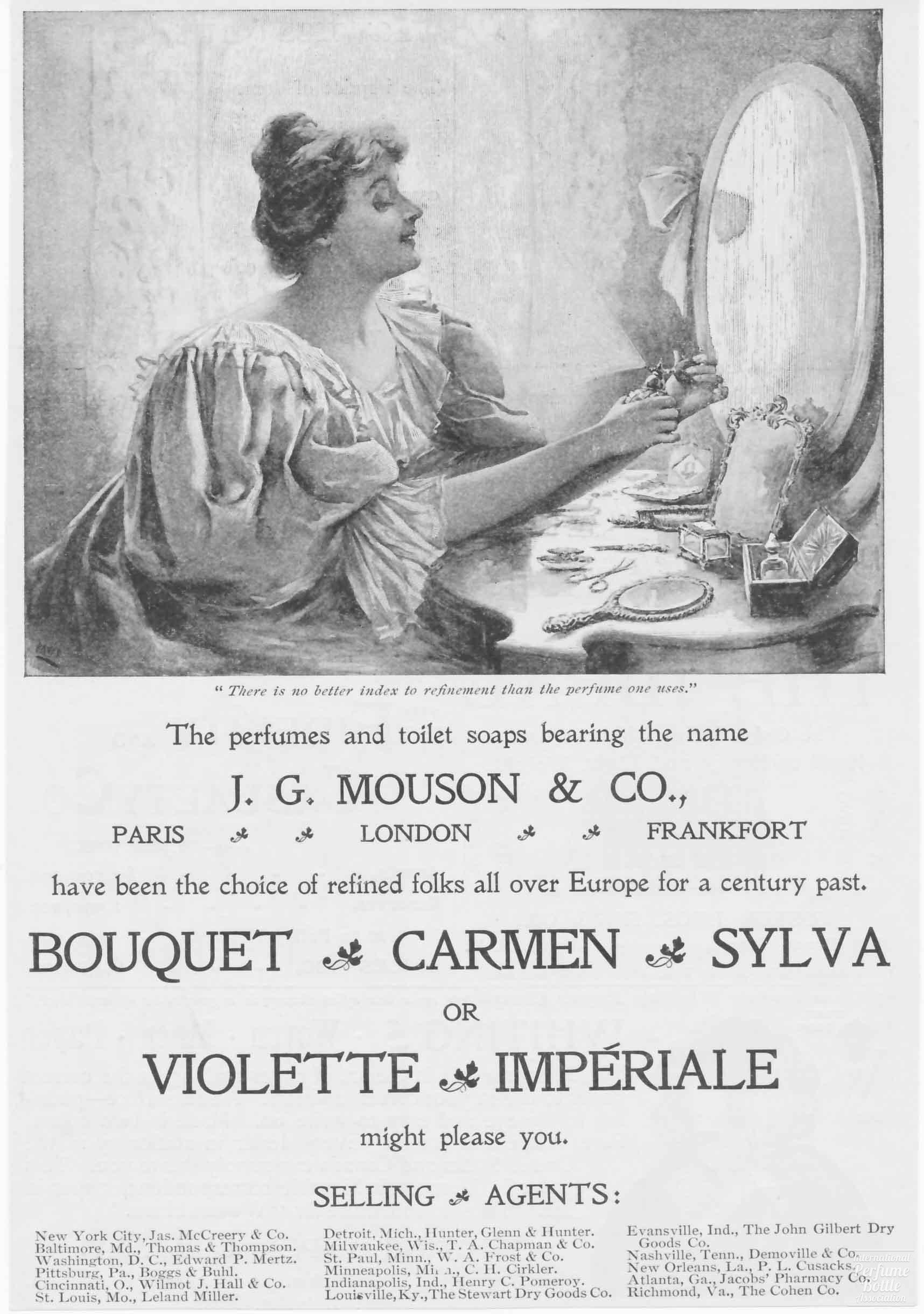 Perfumes by J.G. Mouson Advertisement - 1896