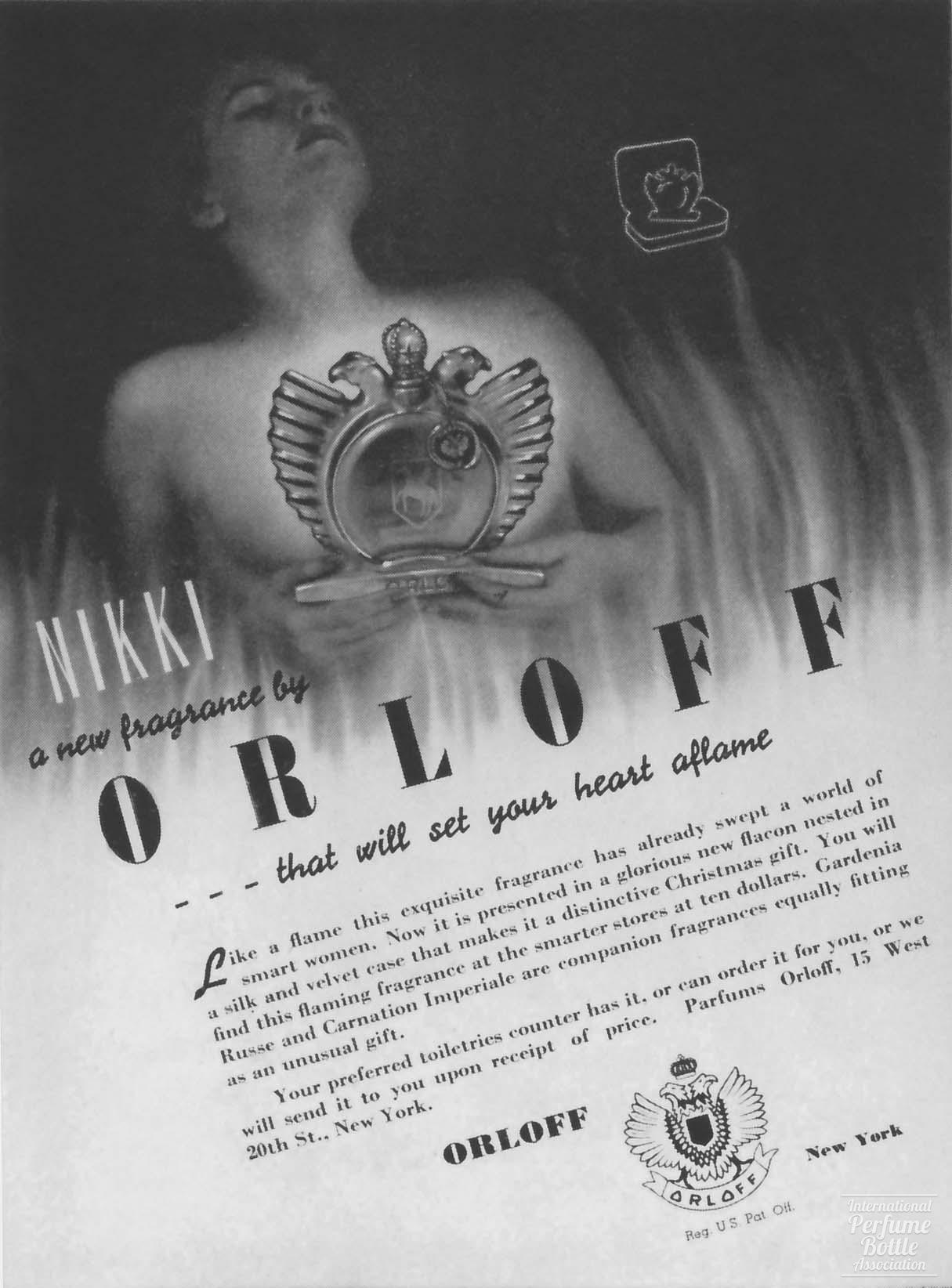 "Nikki" by Orloff Advertisement - 1939