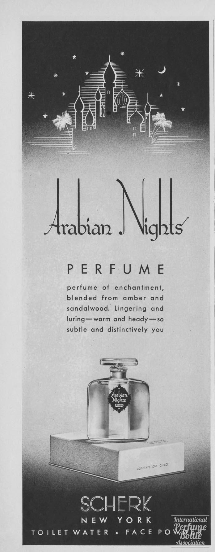 "Arabian Night" by Scherk Advertisement - 1945