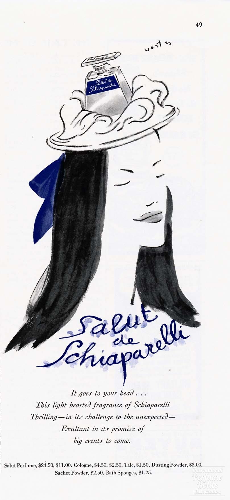 “Salut” by Schiaparelli Advertisement – 1941