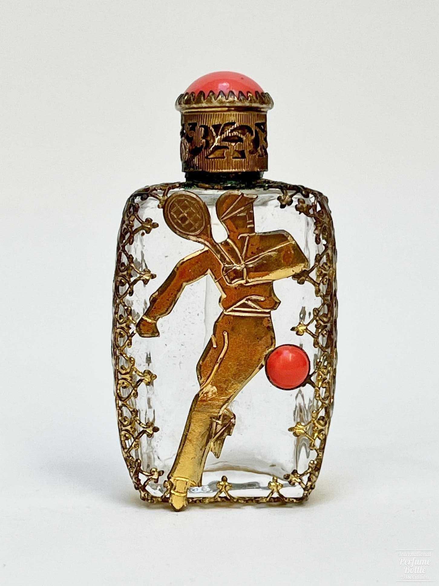 Czech Purse Bottle With Tennis Player