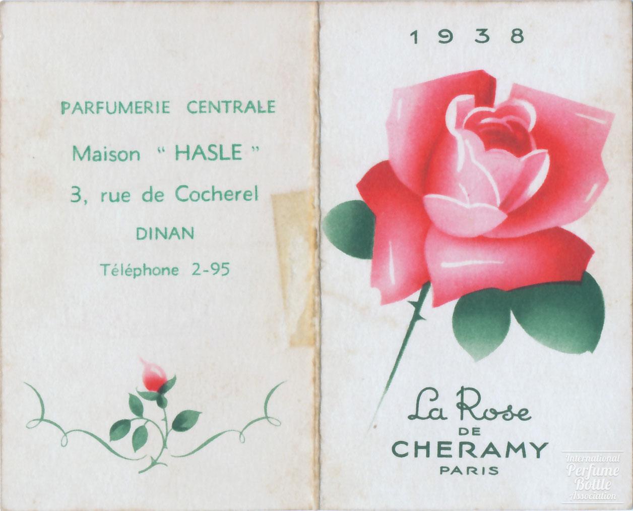 "La Rose" by Cheramy Advertising Calendar - 1938