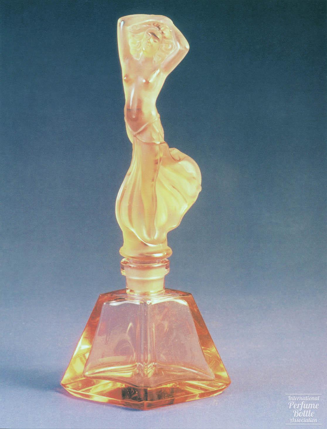 Peach Glass Dancer With Swirling Skirt