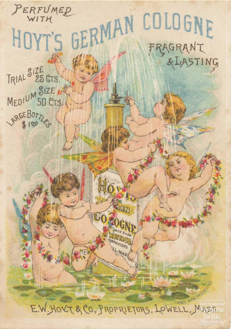 "Hoyt's German Cologne" Scent Card by E. W. Hoyt & Co.