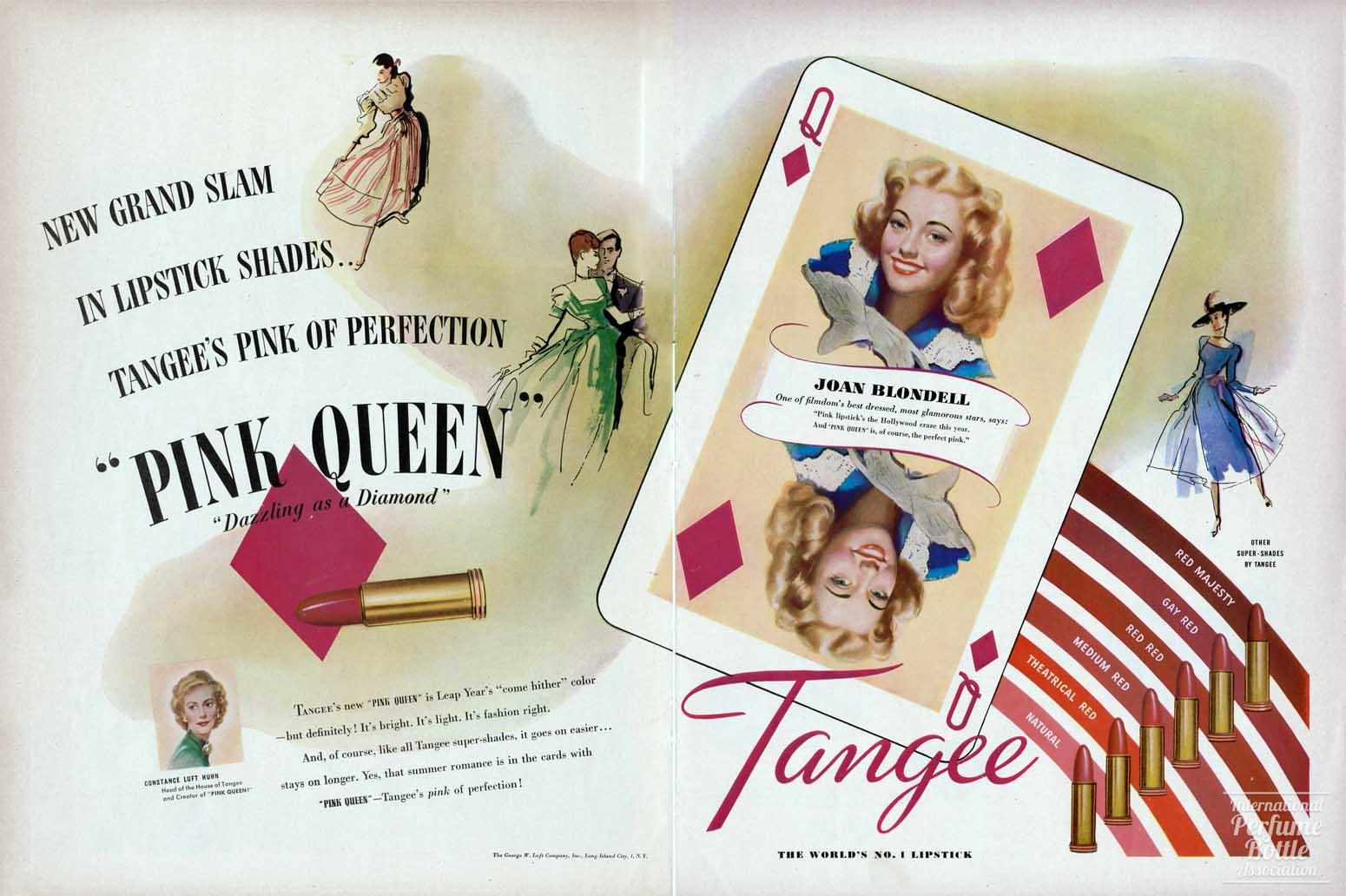 "Pink Queen" Tangee Lipstick by George W. Luft Advertisement - 1948