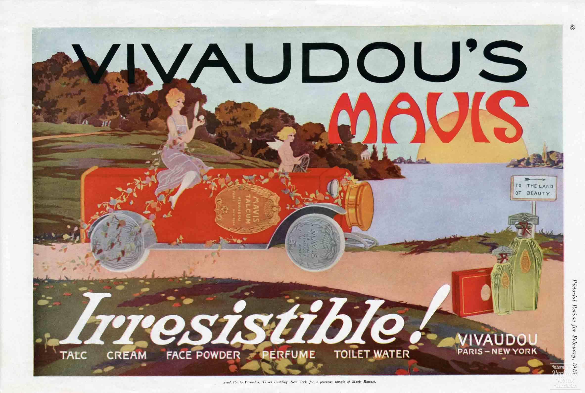 "Mavis" by Vivaudou Advertisement - 1919