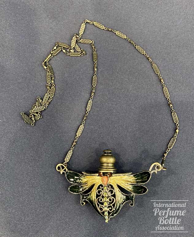 Necklace With Butterfly Perfume Pendant