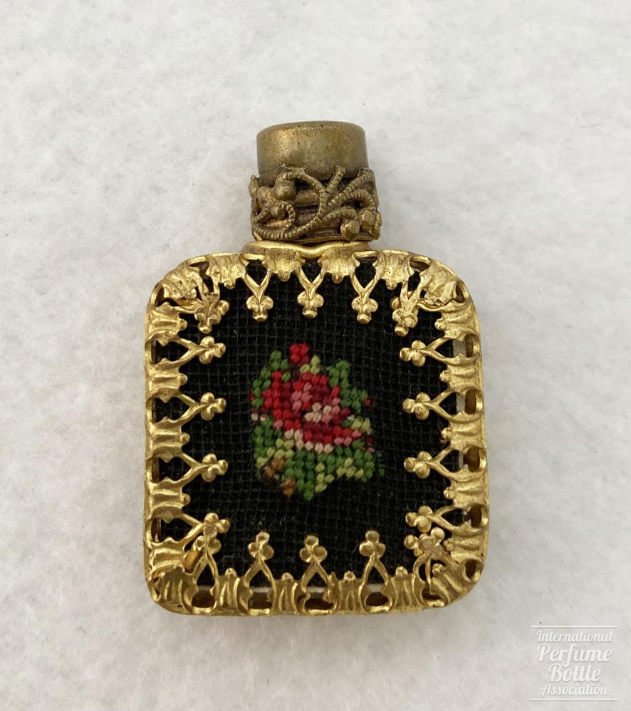 Mini Perfume With Petit Point Rose