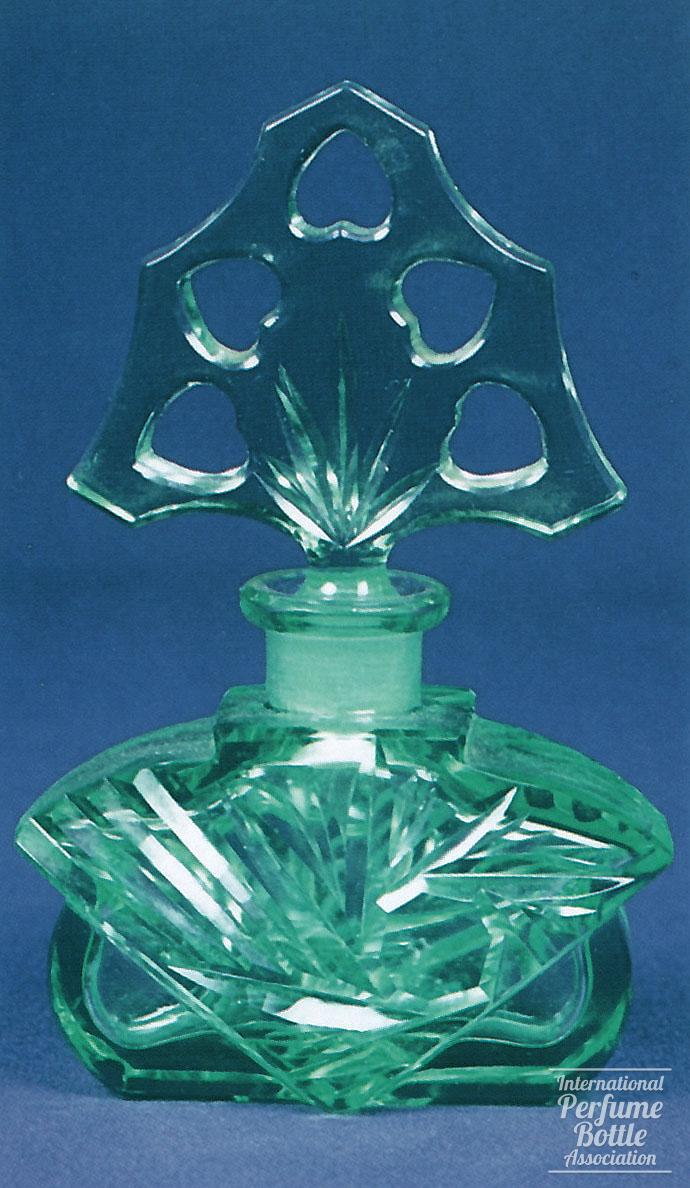 Czech Bottle With Heart-Shaped Cut-Outs