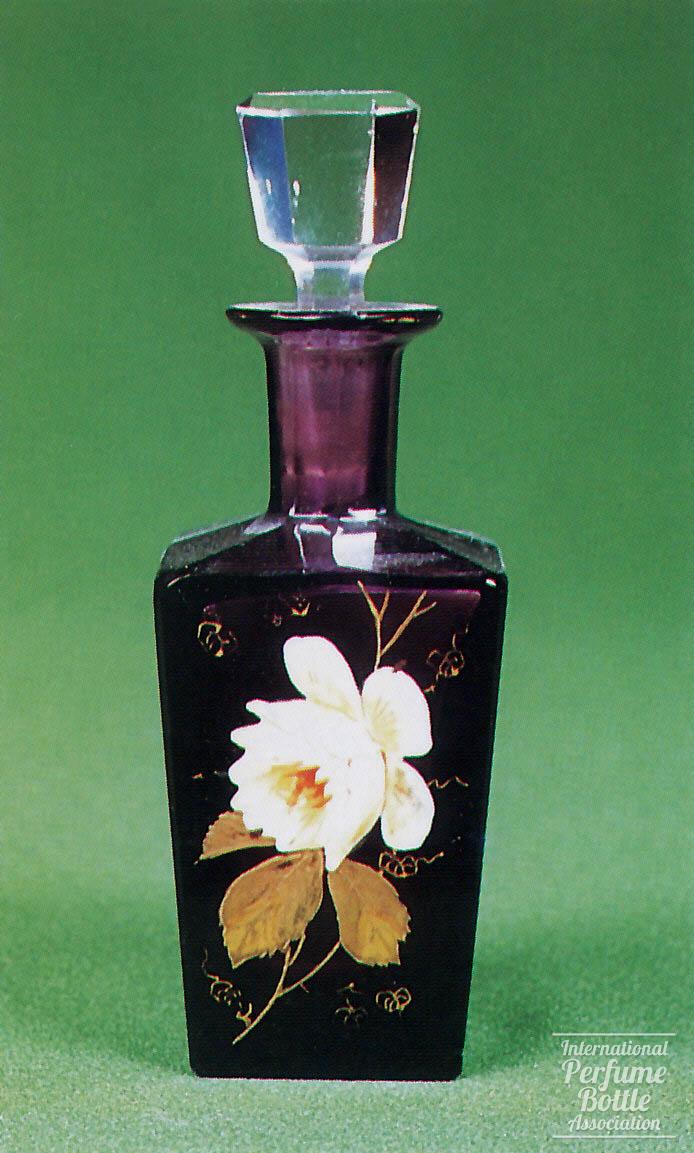 Violet Bottle With White Rose