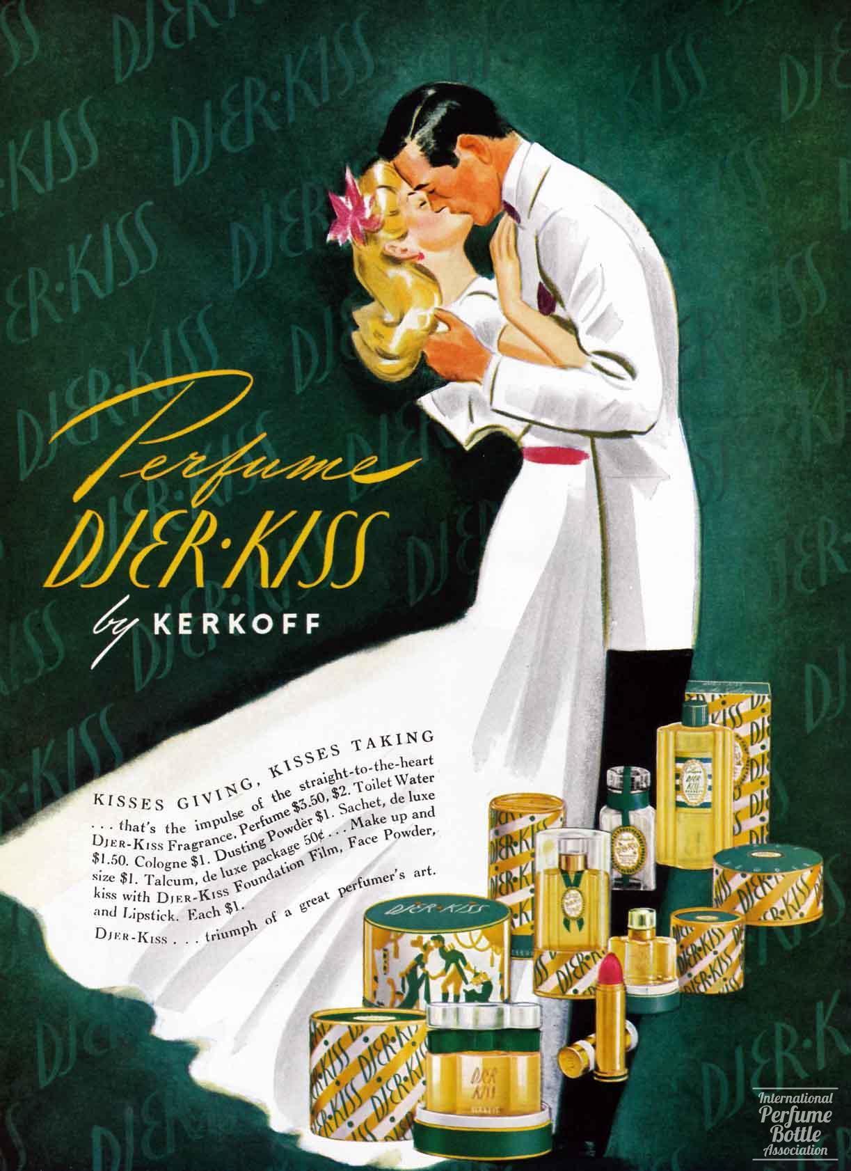 "Djer-Kiss" Advertisement by Kerkoff - 1941