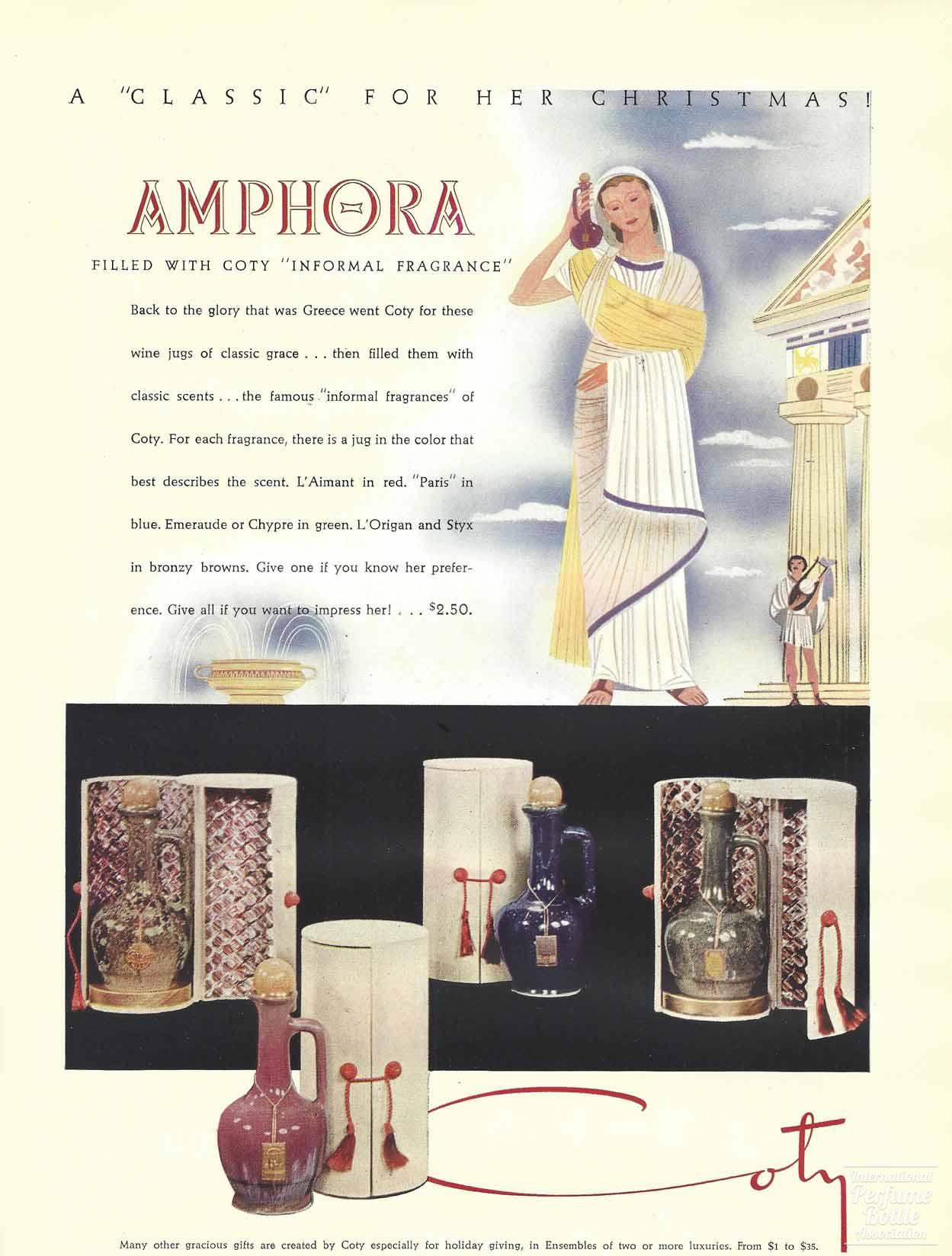 Amphora Presentations by Coty - Advertisement - 1940