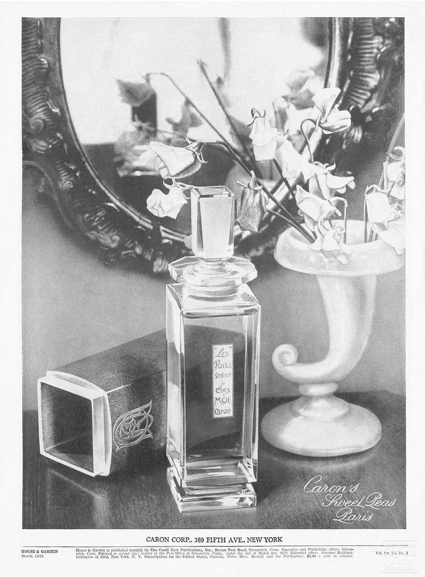 "Les Pois de Senteur de Chez Moi" by Caron Advertisement - 1929