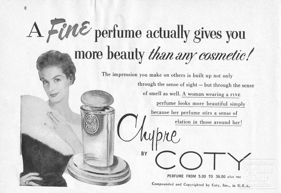 "Chypre" by Coty Advertisement - 1954
