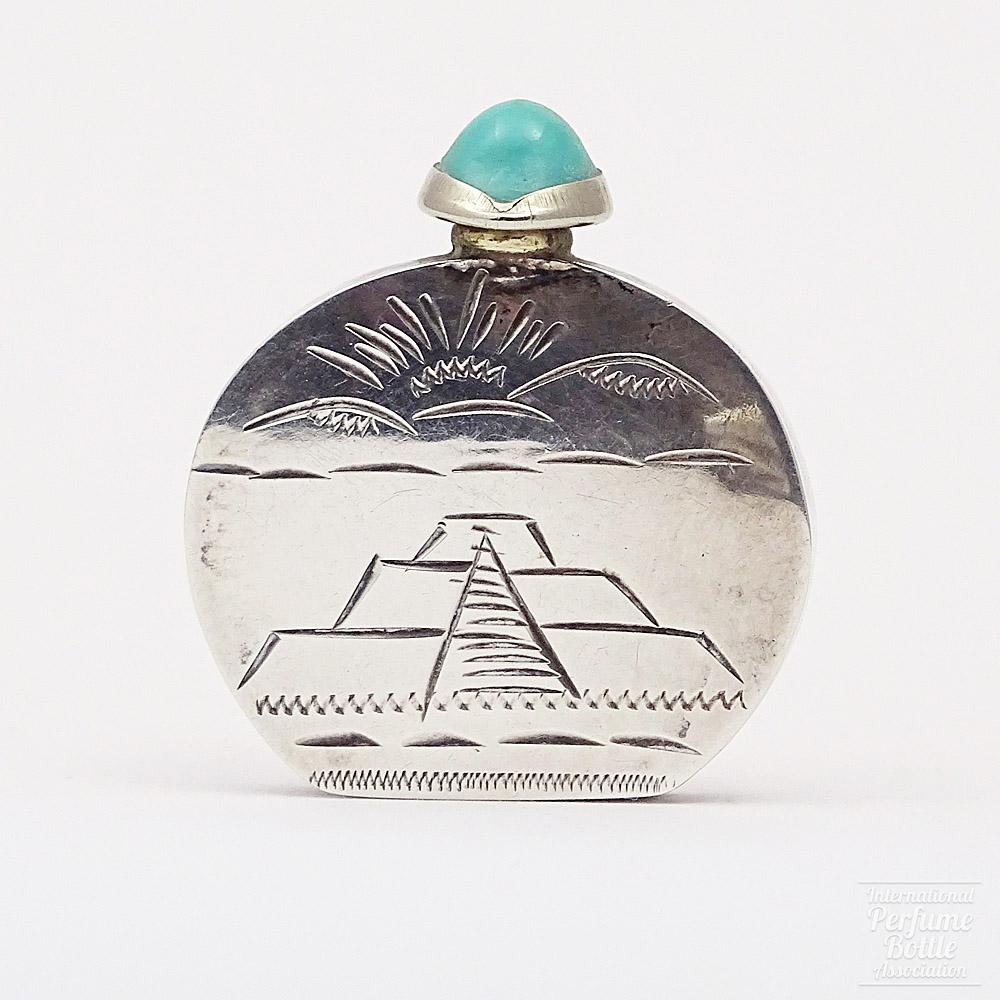 Silver Pyramid Scent Bottle