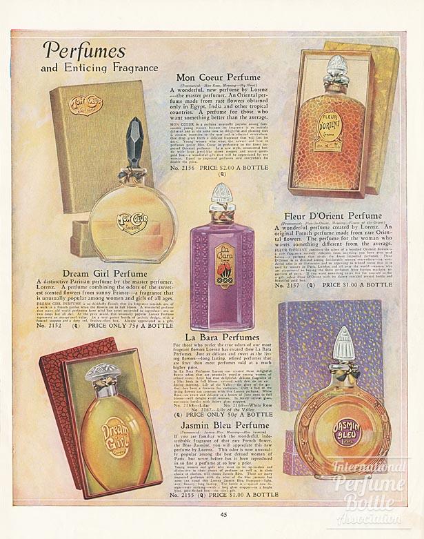 Perfumes by Lorenz Brothers Advertisement - 1920's