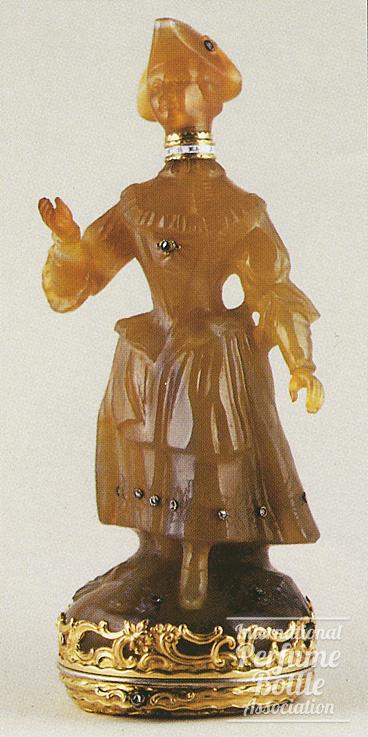 Female Figural Scent Bottle and Patch Box