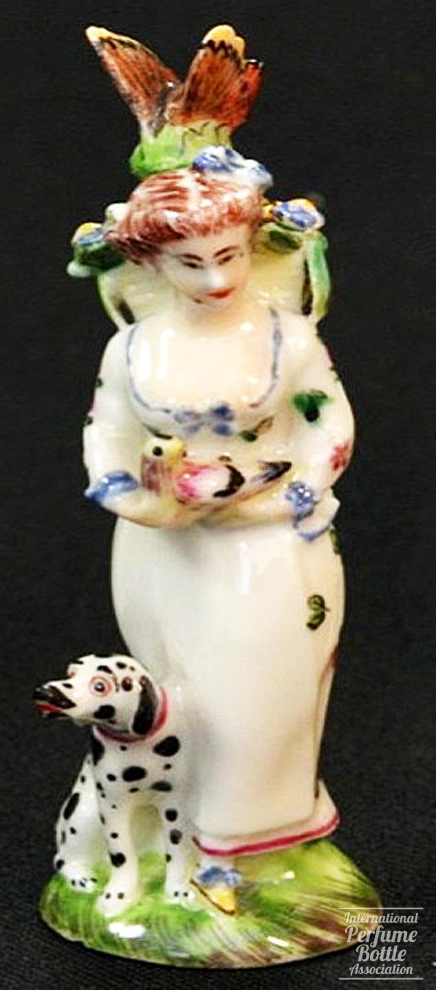 Standing Girl with Dog and Dove by St. James