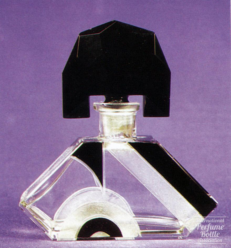 Clear and Black Art Deco Bottle by Morlee