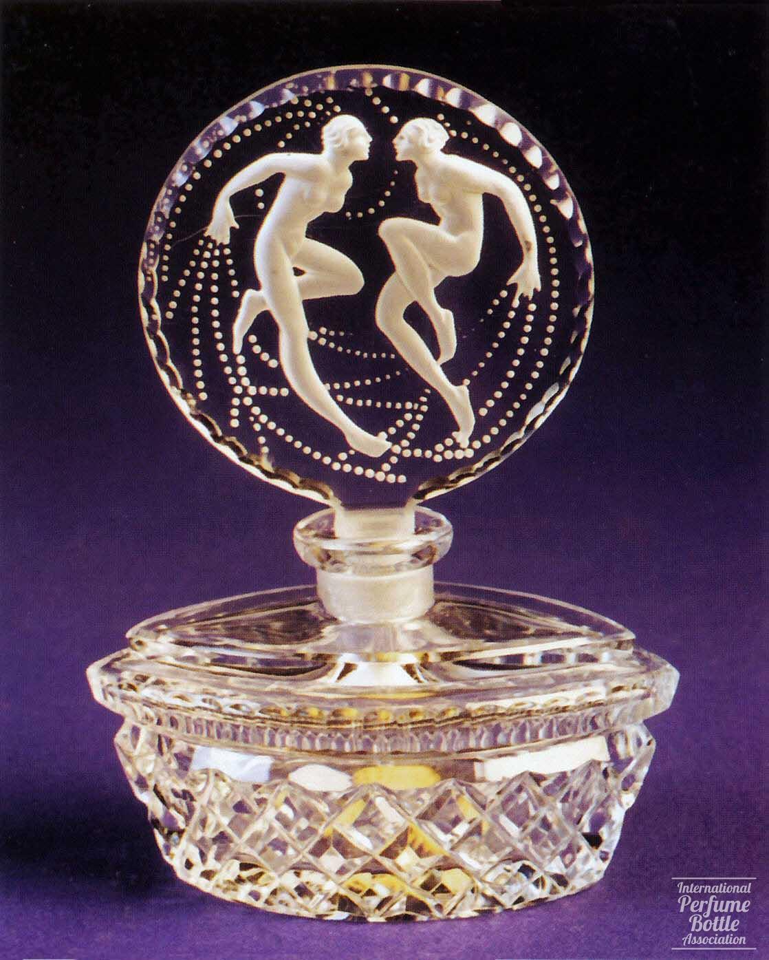 Czech Bottle With Dancing Nudes by Morlee