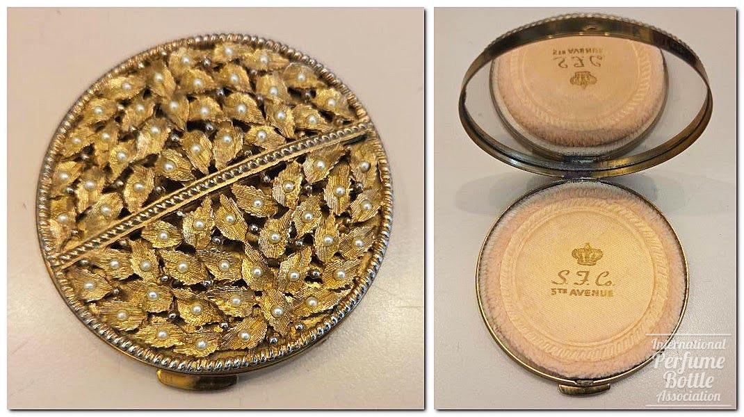 Compacts With Leaves and Pearls by Sam Fink Company