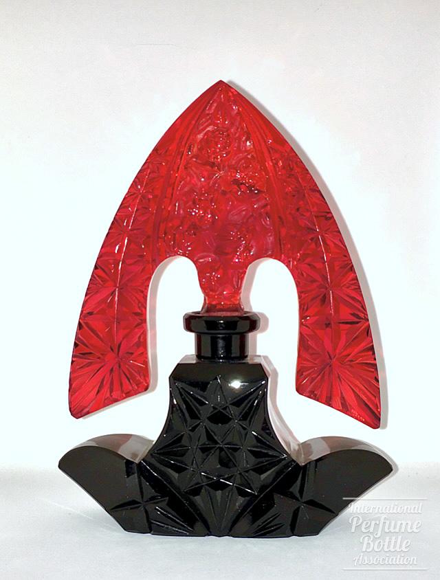 Black and Red Boat Shaped Bottle