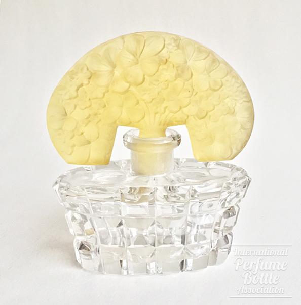 Clear Czech With Yellow Floral Stopper