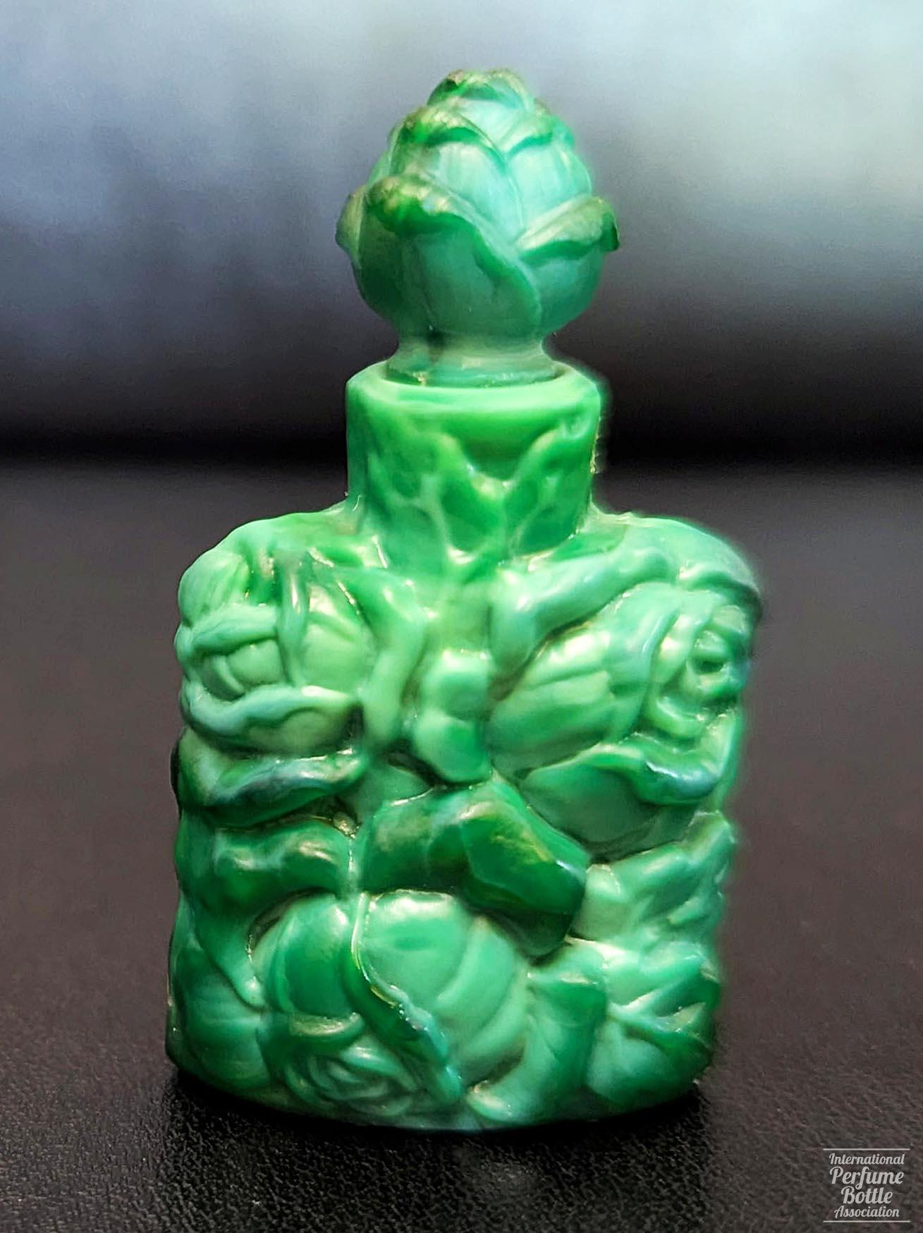 Malachite Cabbage Rose Bottle,  Ingrid Line by Schlevogt