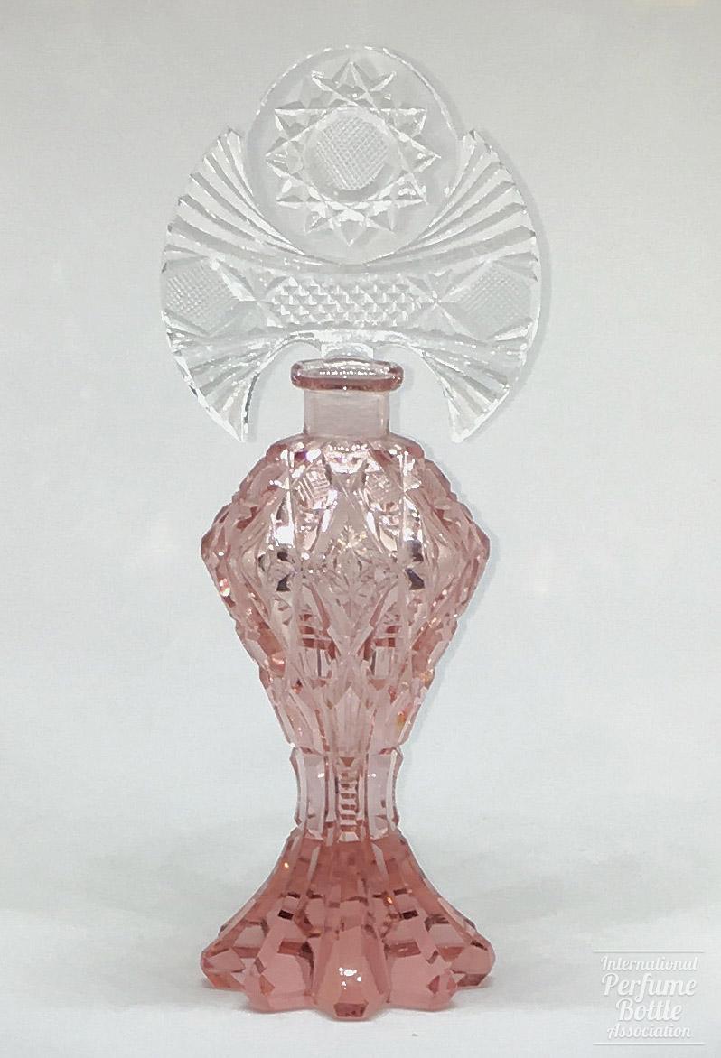Pink and Clear Czech Bottle