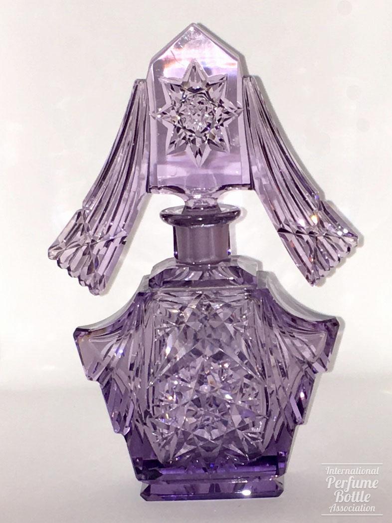 Lavender Czech Bottle With Tiara Stopper