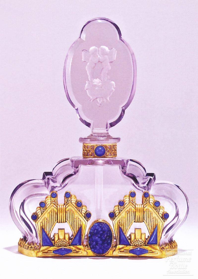 Jeweled Amethyst Czech Bottle