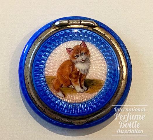Blue Guilloché Cat Compact