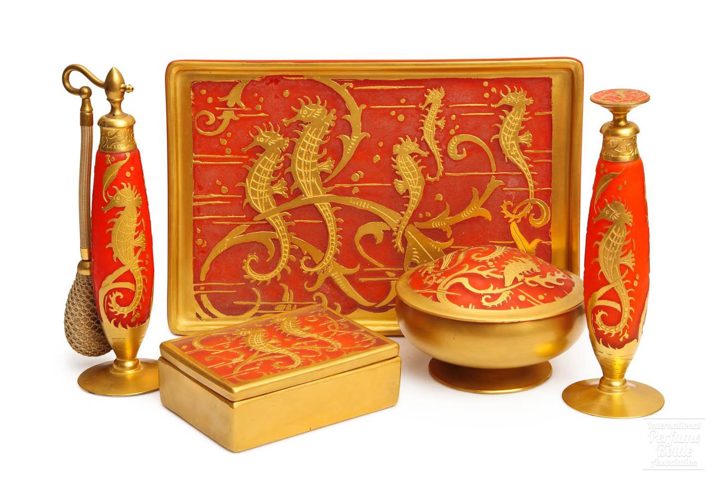 Seahorse Vanity Set by DeVilbiss