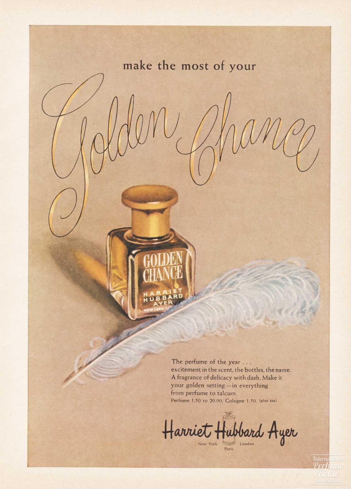 "Golden Chance" by Harriet Hubbard Ayer Advertisement - 1949